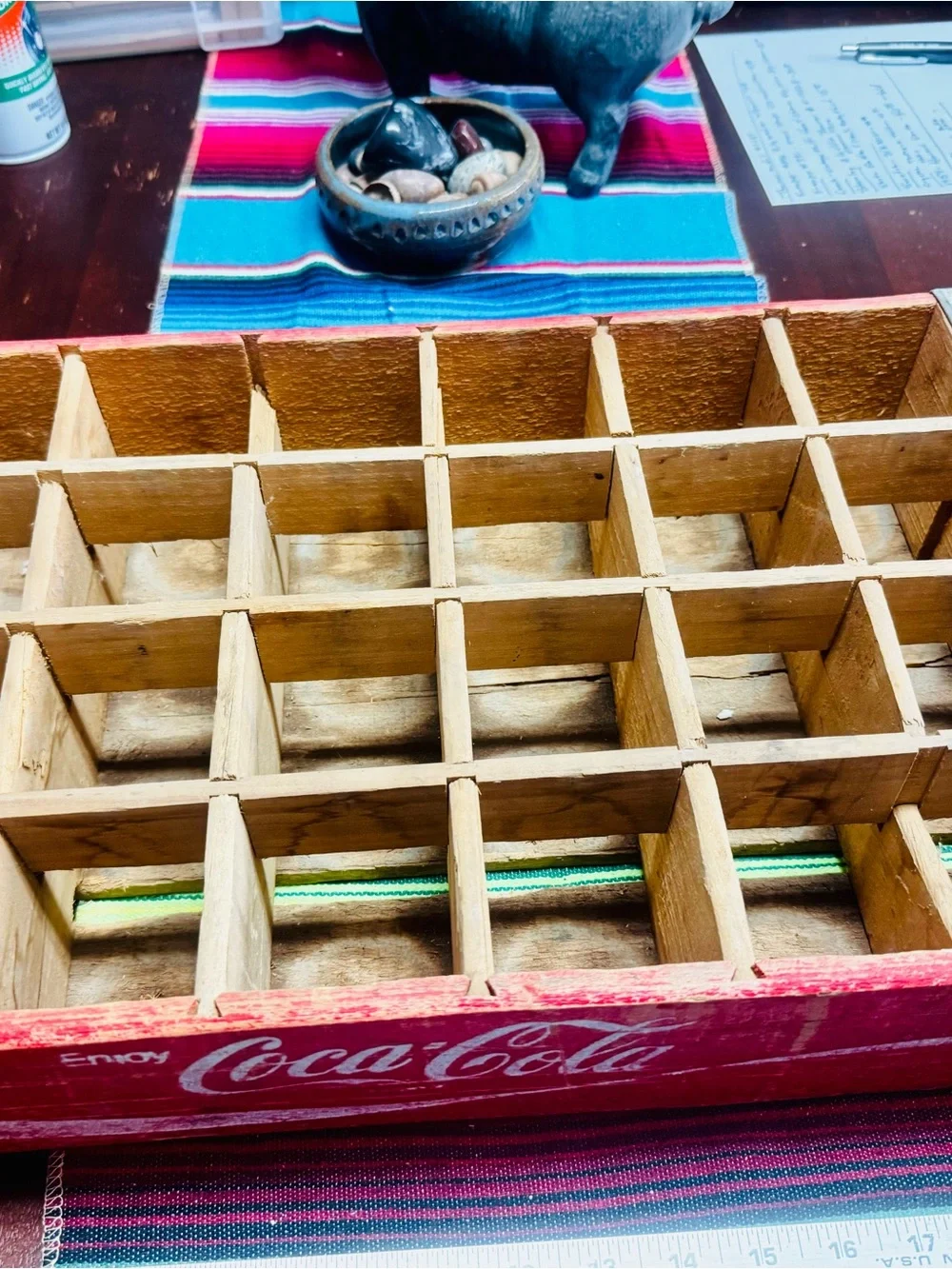 Coca Cola Red Wooden Display Crate Panel 1979 bottle case